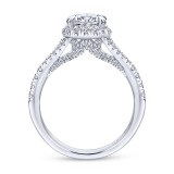 Gabriel & Co. 14k White Gold Entwined Halo Engagement Ring photo 2