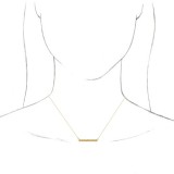 14K Yellow Sculptural-Inspired Bar 16-18 Necklace photo 3