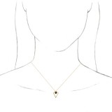 14K Yellow Onyx Cabochon Pyramid 16-18 Necklace photo 3