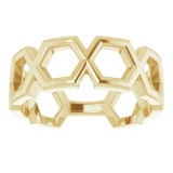 14K Yellow Geometric Ring photo 3