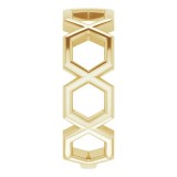 14K Yellow Geometric Ring photo 4