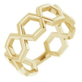14K Yellow Geometric Ring photo