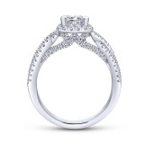 Gabriel & Co. 14k White Gold Entwined Criss Cross Engagement Ring photo 2