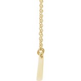 14K Yellow Sculptural V 18 Necklace photo 2
