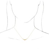 14K Yellow Sculptural V 18 Necklace photo 3