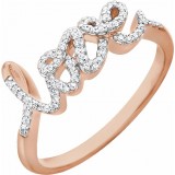14K Rose 1/6 CTW Diamond Ring photo