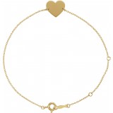 14K Yellow Heart 7-8 Bracelet photo