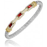 Vahan 14k Gold & Sterling Silver Garnet Bracelet photo