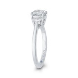 Shah Luxury Cushion Diamond 14K White Gold Classic Engagement Ring (Semi-Mount) photo 3