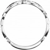 14K White Stackable Ring photo 2