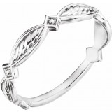 14K White Stackable Ring photo