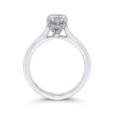 Shah Luxury 14K White Gold Round Diamond Classic Engagement Ring (Semi-Mount) photo 4