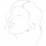 14K White Emerald & 1/4 CTW Diamond Earrings photo 3