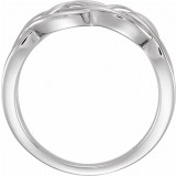 14K White 9 mm Criss-Cross Ring photo 2