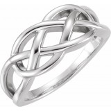 14K White 9 mm Criss-Cross Ring photo
