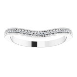 14K White .07 CTW Diamond Matching Band photo 3