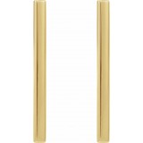 14K Yellow 24x2 mm Bar Earrings photo 2