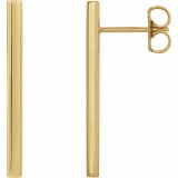 14K Yellow 24x2 mm Bar Earrings photo