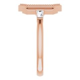 14K Rose 1/8 CTW Diamond Geometric Ring photo 4