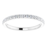 14K White 3/8 CTW Diamond French-Set Anniversary Band photo 3