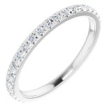 14K White 3/8 CTW Diamond French-Set Anniversary Band photo