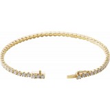 14K Yellow 3 CTW Diamond Line 7 Bracelet photo 2