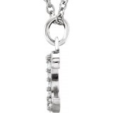 14K White .03 CTW Diamond Lowercase Initial c 16 Necklace photo 2