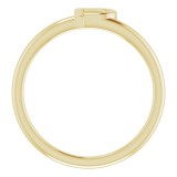 14K Yellow Initial P Ring photo 2