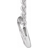 14K White .06 CTW Diamond Geometric 18 Necklace photo 2