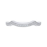 Shah Luxury 14K White Gold Round Diamond Half-Eternity Wedding Band photo