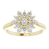 14K Yellow 1/2 CTW Diamond Vintage-Inspired Ring photo 3