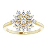 14K Yellow 1/2 CTW Diamond Vintage-Inspired Ring photo 3