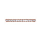 Shah Luxury 14K Rose Gold Round Diamond Eternity Wedding Band photo