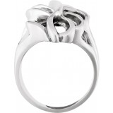 14K White Freeform Ring photo 2