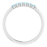 Platinum Aquamarine Stackable Ring photo 2