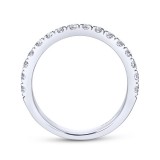 Gabriel & Co. 14k White Gold Contemporary Anniversary Wedding Band photo 2