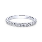 Gabriel & Co. 14k White Gold Contemporary Anniversary Wedding Band photo