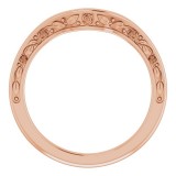 14K Rose Floral Matching Band photo 2