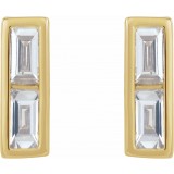 14K Yellow 1/4 CTW Diamond Bar Earrings photo 2