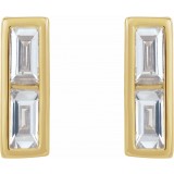 14K Yellow 1/4 CTW Diamond Bar Earrings photo 2
