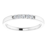 14K White 1/10 CTW Diamond French-Set Anniversary Band photo 3