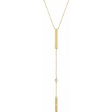 14K Yellow .06 CTW Diamond Bar 16-18 Necklace photo