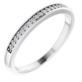 14K White 1/10 CTW Diamond Anniversary Band photo