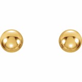 14K Yellow 4 mm Ball Stud Earrings photo 2