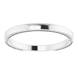 14K White 2 mm Sculptural-Inspired Band Size 7 photo 3
