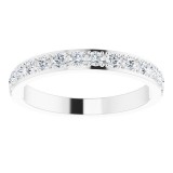 14K White 3/8 CTW Diamond Anniversary Band photo 3