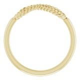 14K Yellow Infinity-Inspired Rope Ring photo 2