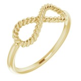 14K Yellow Infinity-Inspired Rope Ring photo