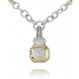 Vahan 14k Gold & Sterling Silver Diamond Pendant photo