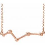 14K Rose Constellation Bar 18 Necklace photo